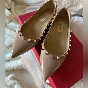 Valentino Rockstud ballerina flats